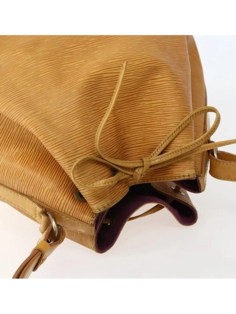 Authentic LOUIS VUITTON Epi Petit Noe Shoulder Bag Yellow M44109 LV - Picture 11 of 16